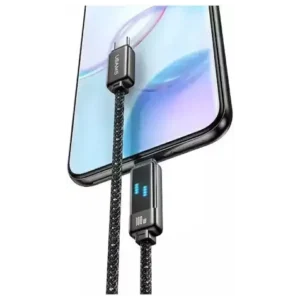 Usams Fast Charging Braided USB 2.0 Cable USB-C σε USB-C – 100W, Μαύρο, 1.2m
