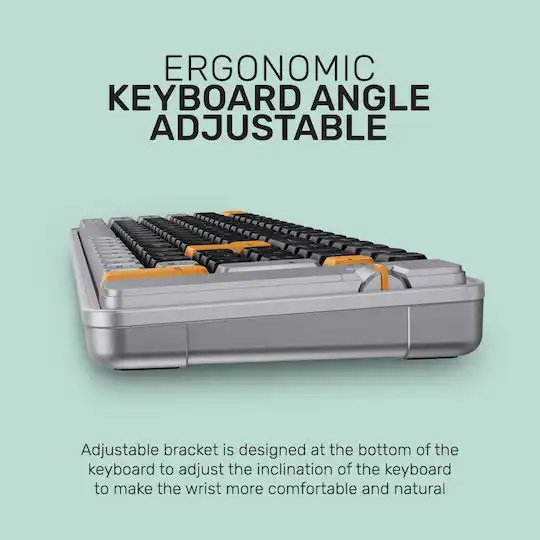 Alcatroz TETRIZ AIR 3 – Ασύρματο Bluetooth Πληκτρολόγιο International English (Imperial Black) KEYBOARD - Image 3